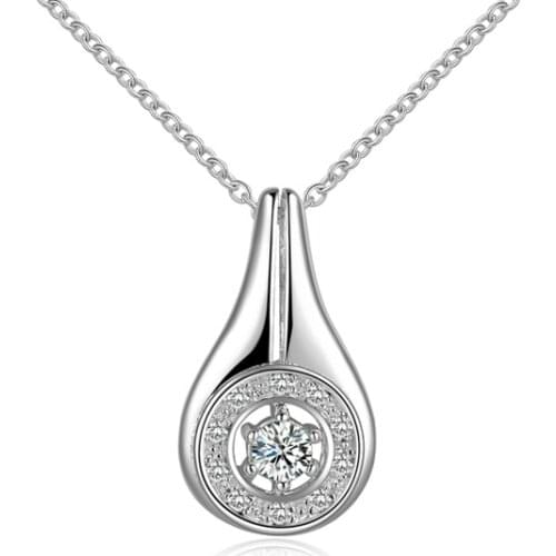 Silver color gorgeous Fashion temperament charming popular exquisite water droplets necklace luxury silver jewelry N504