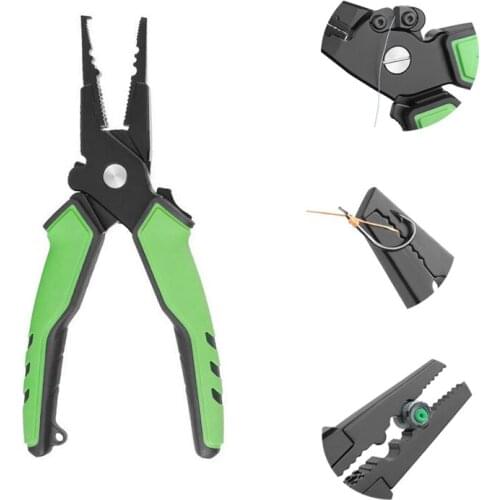 NEW Multifunctional Fishing Pliers Scissors Line Cutter Hook Remover Fishing Clamp Accessories Tools With Lanyards Spring Rope