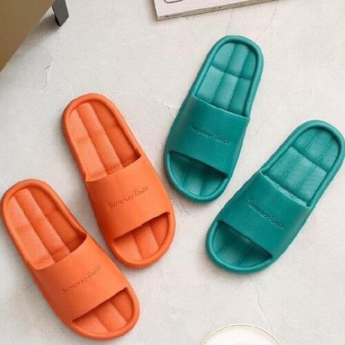 Women New Slippers Shoes Summer Bathroom Slipper Couple Indoor Sandals Fashion Couples Home Slippers Non-slip Floor Flip Flop