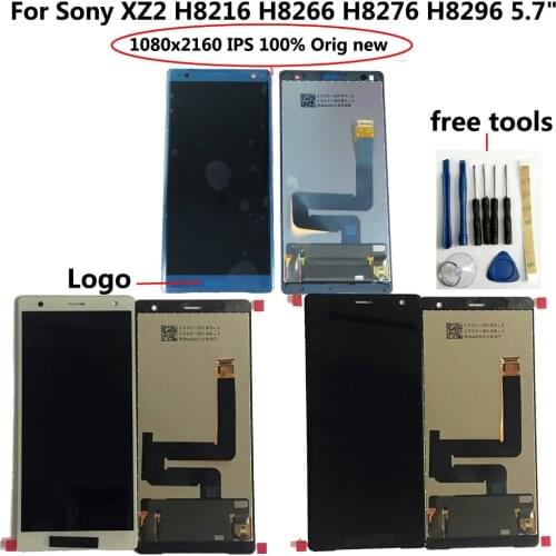 Shyueda IPS 100% Orig New AAA+ For Sony Xperia XZ2 H8216 H8266 H8276 H8296 5.7" LCD Display Touch Screen Digitizer with tools