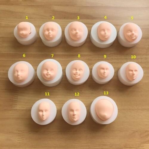 Cute Doll Head Face Silicone Mold Fondant Mould Cake Decoration Tools Chocolate, Gumpaste Mold, Sugarcraft ,Kitchen Gadgets