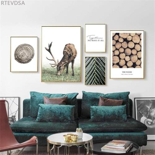 Scandinavian jungle animal poster quotes Nordic style wall art canvas printing modern painting living room decoration image