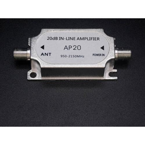 Satellite 20dB In-line Amplifier Booster 950-2150MHZ Signal Booster For Dish Network Antenna Cable Run Channel Strength