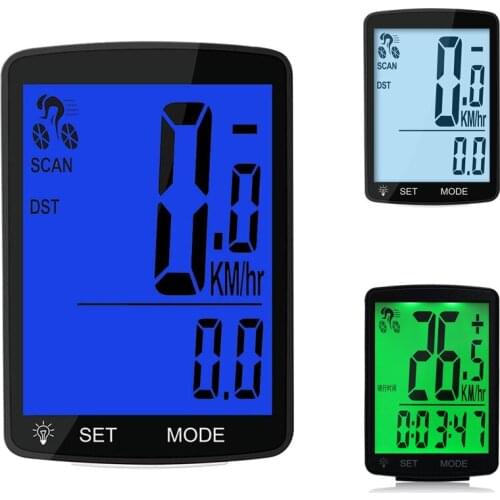 Bike Computer Multi Function Wireless Bike Speedometer Odometer Cycling Accessories with LCD Display