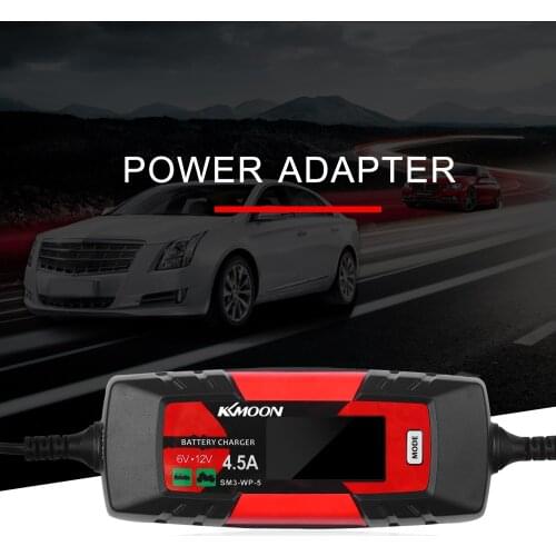 Car Battery Charger Maintainer 6V/12V 4.5A Intelligent Automatic Battery Charger Pulse Repair Charger for Cars Motorcycles Boat
