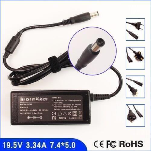 19.5V 3.34A Laptop Ac Adapter Charger for Dell CF745 P07E P07F P07G P11S P07T P08E P2314Tt P2314T S2715Ht S2715H
