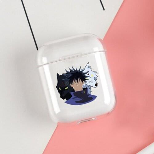Jujutsu Kaisen Megumi Fushiguro Cases For Apple AirPods 1 2 Case Clear Wireless Bluetooth Earphone Case Protective Shell