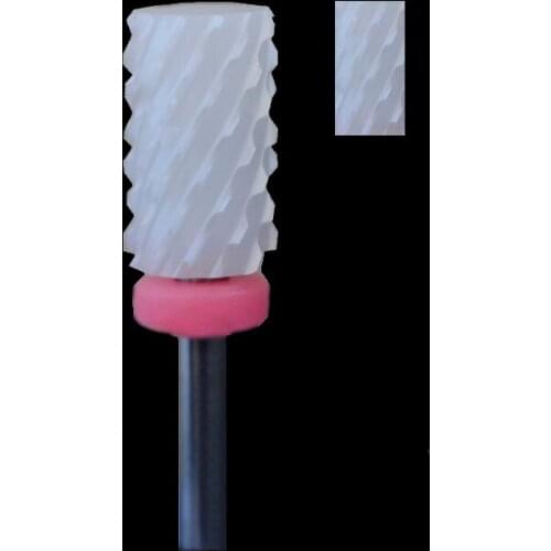 1pcs White Ceramic Nail Drill Bit - Large Barrel Bit 3XC