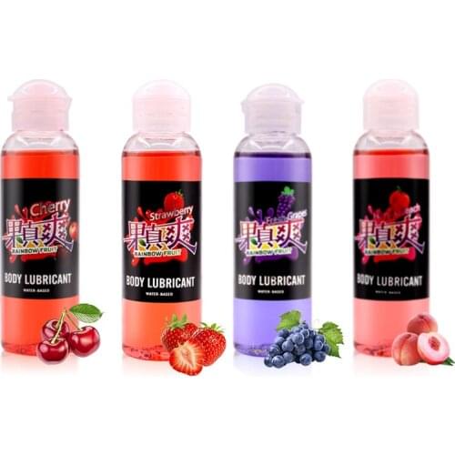 100ml Water-based Lubricant Strawberry/Grape/Peach/Cherry Vaginal Penis Gel Pheromone Oral Sex Moisturizing Cream Adult Product