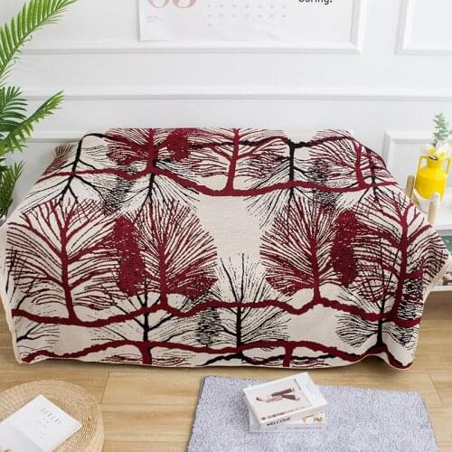 130*160cm New Cotton Thread Knitted Blanket Casual Sofa Blanket Sofa Cover Bed Blankets Home Decor