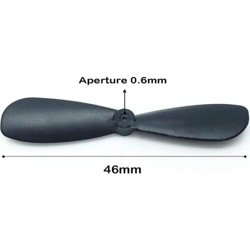 1x Length 46mm Propeller Blade Fit 0.8mm Shaft Diameter Coreless Motor for Mini Foldable RC Quadcopter Pocket Drone Accessories