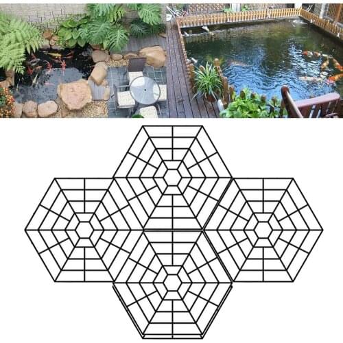 20pcs Floating Pond Guard Protector Lightweight Plastic Six Angle Fish Pond Net Protectors Defend Against Cats Herons Garden Net