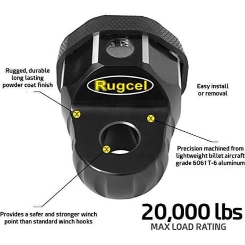 20000lbs Winches hook Off-road modified trailer hook connector car winch hook aluminum head rope guide winch rope guide