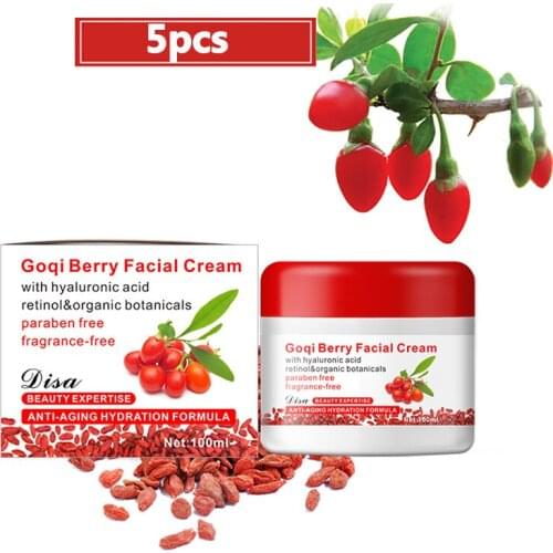 5PCS Goqi Berry Facial Cream Anti-wrinkle Whitening Moisturizing With Hyaluronic Acid Retinol & Organic Cream Face Skin Care