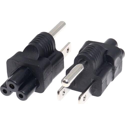 USA NEMA 5-15P To IEC 320 C5 Power Plug Adapter C5 3 prong Eeceptacle To American 3 prong Converter