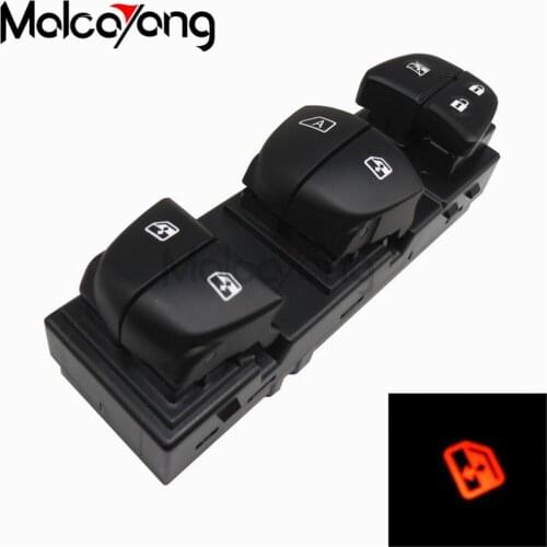 Red lamp Auto Power Window Switch,Main/Single/Front Right Window switch For Nissan Qashqai/Altima/Sylphy/Tiida/X-Trail
