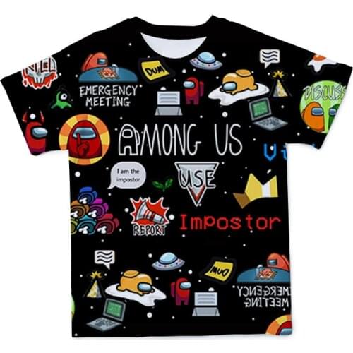 2021Trend Most Popular Games AmongUs Summer Men/Children 3D Streetwear Breathable Polyester T-Shirt O-Neck