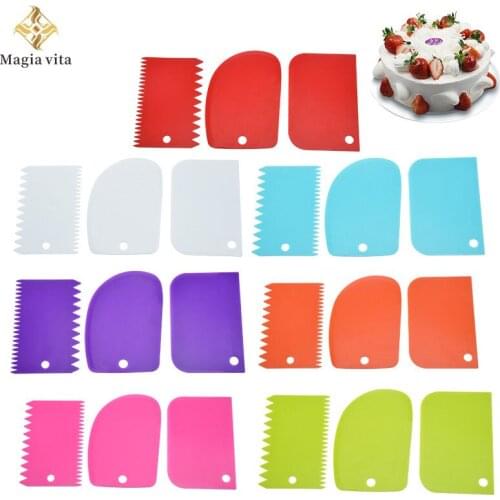 Cake Scraper Spatula Decorating Tools For Baking Kitchen Pastry And Bakery Accessories Gadget Set Fondant Tool Bakeware Utensils