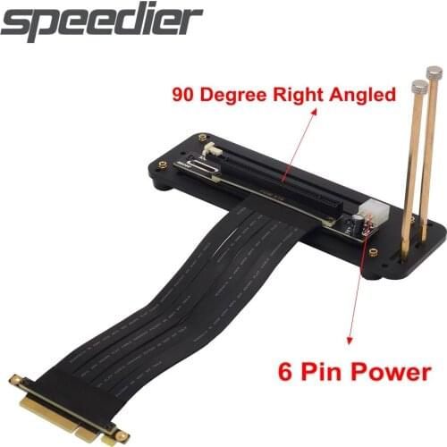 PCI Express3.0 x8 To x16 Riser Cable RTX 3060 Graphics Card Bracket GPU 90 Degree Socket Vertical Kit PCI-e BTC ETH Mining Cable