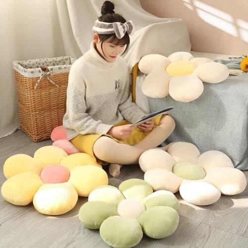 Nice 35-53CM Colorful Flower Plush Pillow Toy Soft Cartoon Plant Stuffed Doll Chair Cushion Sofa Kids Lovers Birthday Gifts