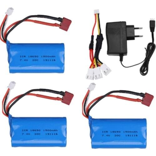 7.4V 1500mAh Lipo Battery For Wltoys 12423 12428 12401 12402 12402A Crawler Car Battery 1500 mah 7.4 V Lithium battery