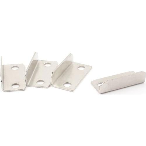 Home Office Silver Tone Metal Right Angle Drawer Lock Strike Plate