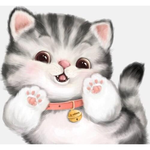 Cartoon Kitten with Bell Car Sticker Vinyl Auto Accessories Car Window Car Styling Decal PVC 13cm*12cm Cover Scratches