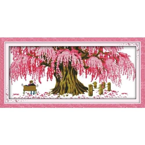 Looking forward to happiness cross stitch kit people 18ct 14ct 11ct count print canvas stitches embroidery DIY handmade