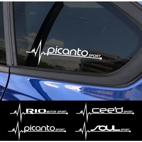 2PCS Car Side Window Stickers For Kia Sportage 3 4 QL Rio 3 4 K2 Optima Sorento Picanto Ceed Forte Cadenza K9 Soul Accessories