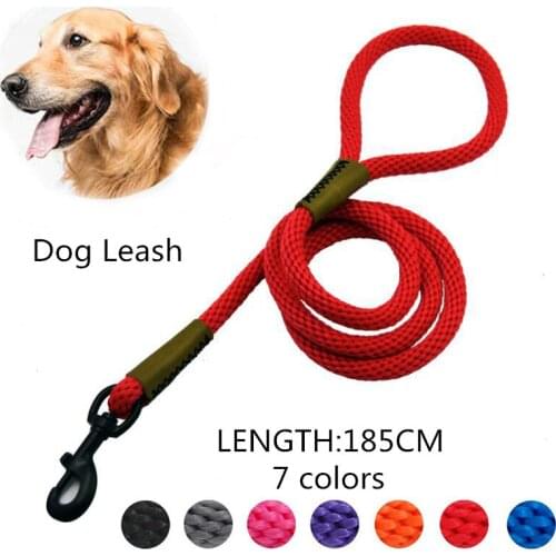 6FT Dog Leash Strong Nylon Climbing dogs Leash with Leather Tailor Connection for Small Medium Large Pets Leashes