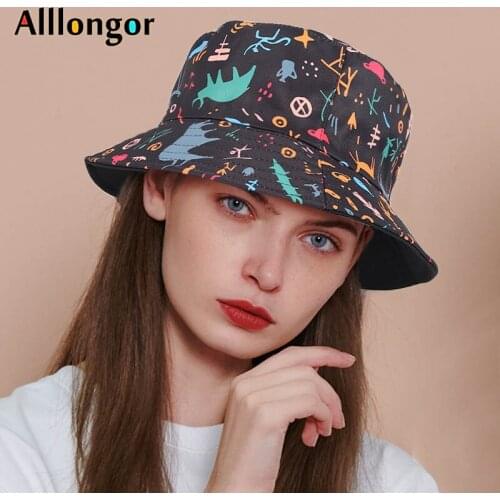 High Quality Reversible Bucket Hat Women Men Black 2020 Summer bob femme chapeau Panama fisherman Fishing Hats Woman Hip Hop