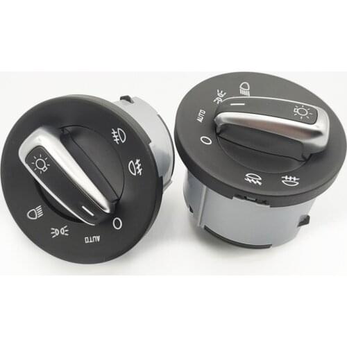 1Z0941431K For Skoda Octavia Ii 04-13 Chrome Control Fog Headlight Switch Button Headlight Switch 1Z0 941 431 K Car Accessories