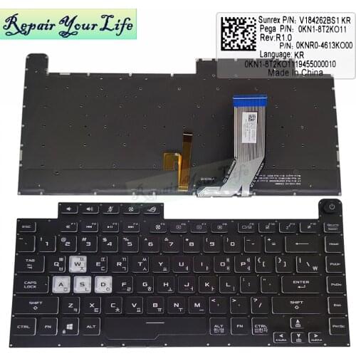 RGB Korean keyboard Backlight for ASUS ROG Strix G GL531G GL531GT GL531GU GL531GW GV 0KNR0-4613KO00 4614KO00 Colorful Keyboards