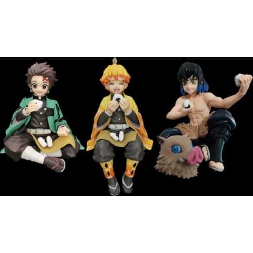 Luxurious Chokonose doll anime demon killer Kamado Tanjirou Agatsuma Zenitsu dinner group PVC cartoon model movable doll toy gif