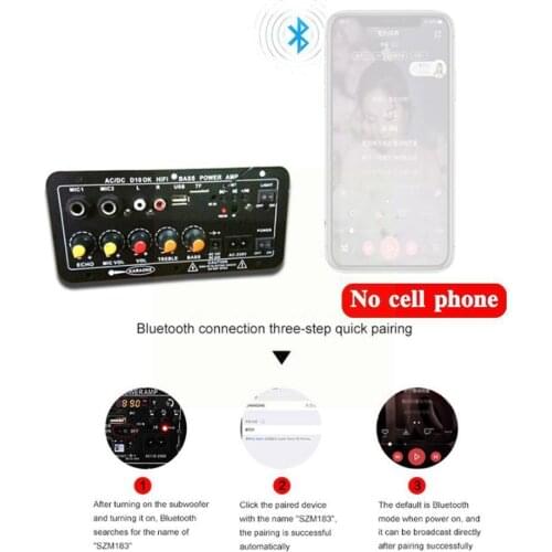 Subwoofer Bluetooth Digital Amplifier Board 30W Audio Amplificador DIY For Car Speaker Amplifiers FM With TF USB Player Rad J7H4