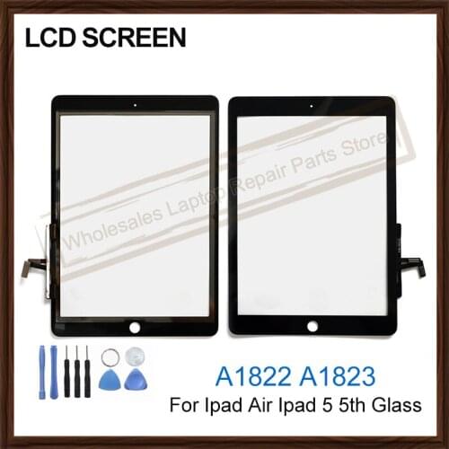 New A1822 A1823 lcd Touch Screen For Ipad 5 5th LCD Dispaly Digitizer Front Glass Panel 2017 Year Replacement Black White