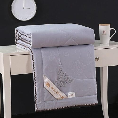 Silk Quilt Mulberry Silk, Pure Cotton, Cool Summer Quilt, Air-conditioning Quilt, Double Spring and Autumn Quilt, Summer