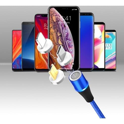 Tutew Magnetic Type C Cable 3A Fast Micro USB Charging Data Cable for Samsung Xiaomi Magnet USB C Charger Mobile Phone USB Cord