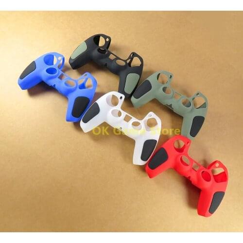 10pcs/lot Thickened Two-color Silicone Protective Skin Cover for Sony PlayStation 5 PS5 Controller silicone case for PS5