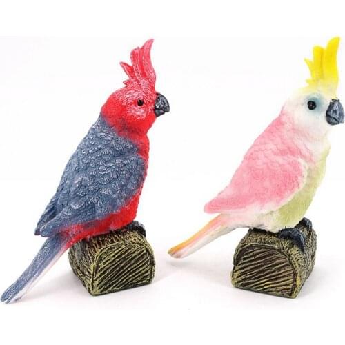 High Simulation Parrot Model High Simulation Lovely Colorful Vivid Bird Cockatoo Model Figure Home Decoration Animal Shape Toys