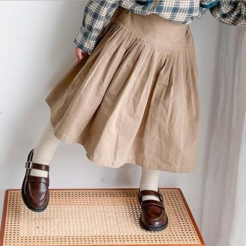 2020 Wholesale New Girls Draped Skirt Autumn Cotton Fashion Girls Skirts 1-6 years QV295