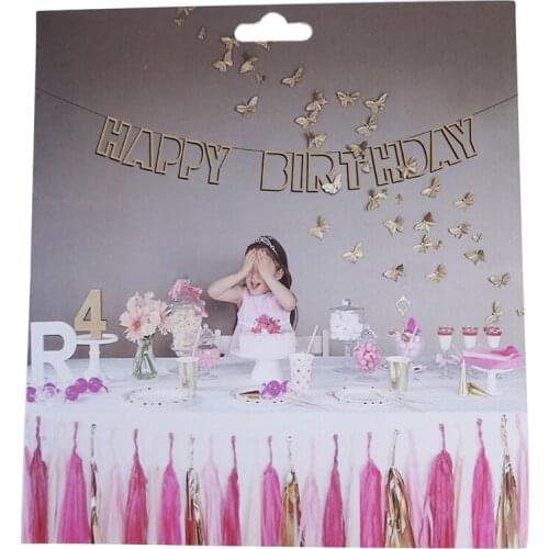 Happy Birthday Handmade Paper Flags Bunting Banner for Kids Birthday Party Baby Shower Layout Decoration Bnaner Garland Supplies