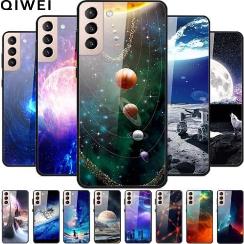 For Samsung Galaxy S21 Plus Case Tempered Glass Phone Cases For Samsung S21 Ultra 5G S21+ S 21 Hard PC Back Cover Fundas Coque
