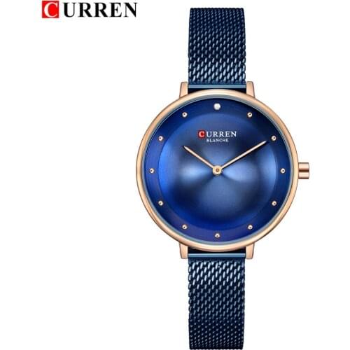 CURREN Blue Wrist Watches Women Watches Luxury Brand Steel Ladies Quartz Women Watches 2018 Sport Relogio Feminino Montre Femme