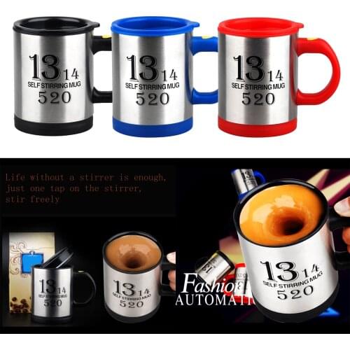 HOT & Cold Double Insulated Self Stirring Funny Joke Mug Electric Coffee Cup