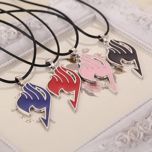 Fashion 4 Color Alloy Necklace Fairy Tail Guild Sign Pendant Necklace Movies Jewelry NL-0771