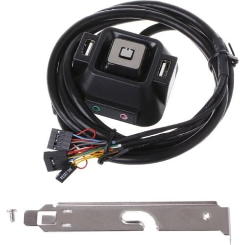 Desktop Computer PC Case Power Supply on/off Reset Button Switch with Extender Cable
