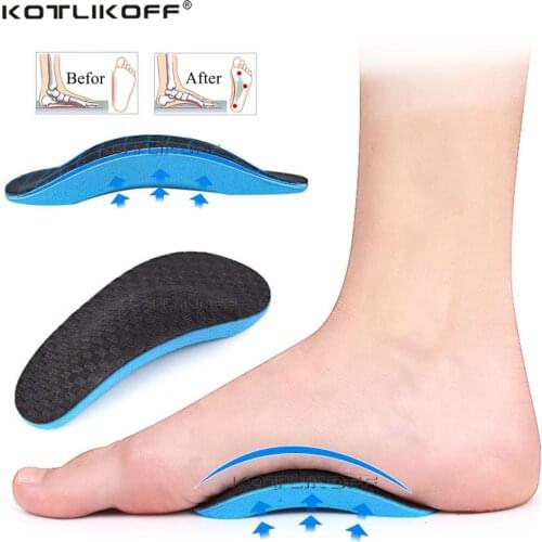 Unisex Orthopedic Insoles For Shoes Cushion Arch Support Foot Massage Pad Pain Relief Flat Feet Self-Adhesive Shoe Sole Inserts