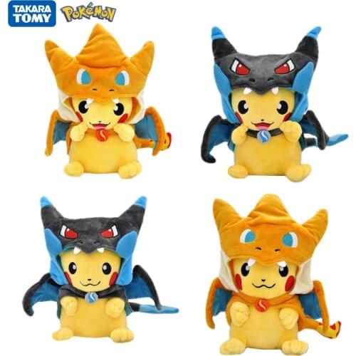 22CM POKEMON Plush Toy Hat Dolls cosplay Pocket Monster Pikachu Game Poké Yellow Action Figure Model Anime Toy For Kids Gift