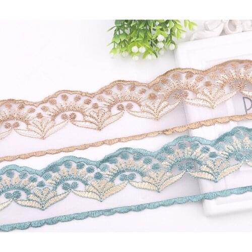 Spot wholesale latest color mesh embroidery lace exquisite hollow Trim embroidery clothing accessories lace fabric